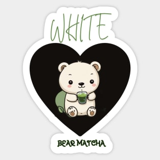 WHITE BEAR MATCHA Sticker